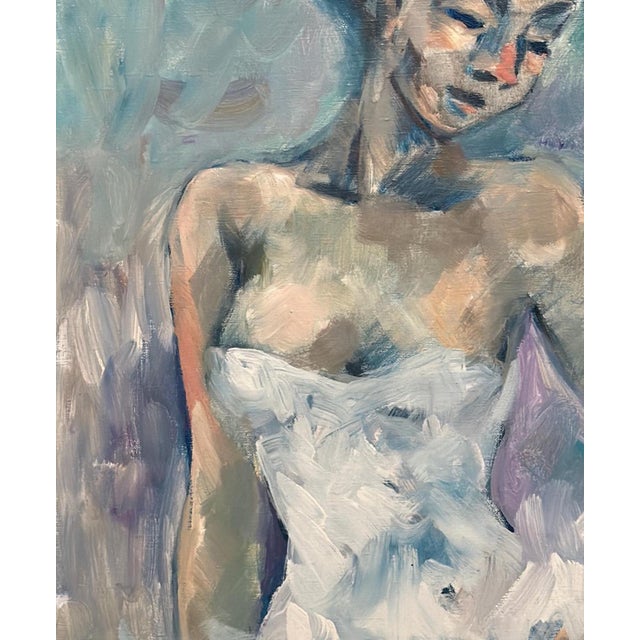 Ebbe Höglund, Sitting Ballerina, 1950s, Oil on Canvas, Framed For Sale - Image 7 of 10