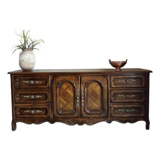 Vintage 1960 Drexel Heritage Cabernet Triple Dresser / Sideboard For Sale