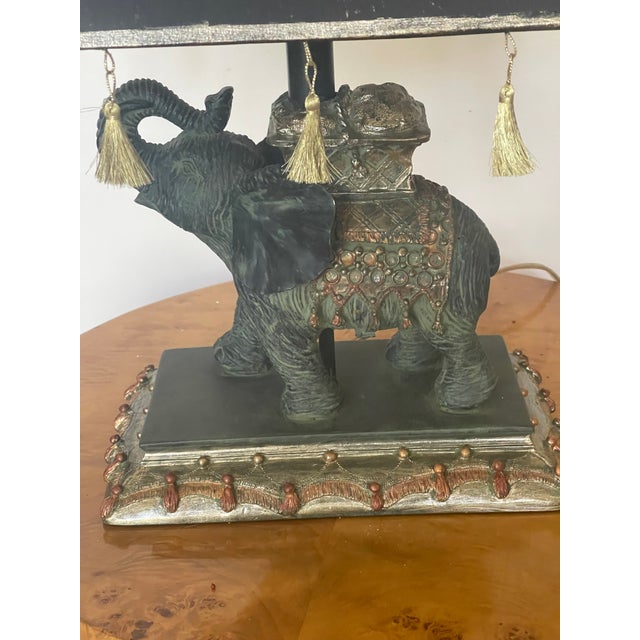1960s Mackenzie Childs Style Tropical Elephant Table Lamp For Sale In Miami - Image 6 of 6