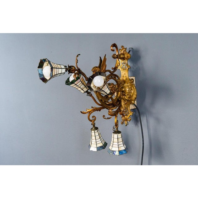 Vintage Bronze Wall Lamp For Sale - Image 3 of 18