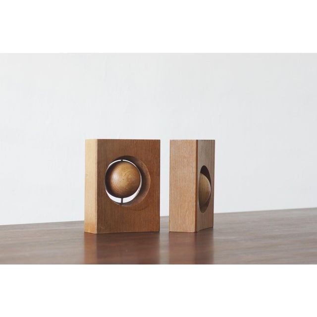Mid-Century Modern Wooden Bookends, 1960s, Set of 2 For Sale - Image 6 of 7