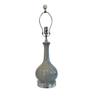 Gray Porcelain Lamp For Sale