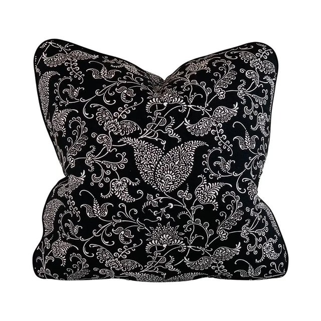 Designer Premier Prints MM Designs Black & White Botanical Floral Leaf Paisley Scroll Pillow Covers- a Pair For Sale In Jacksonville, FL - Image 6 of 9
