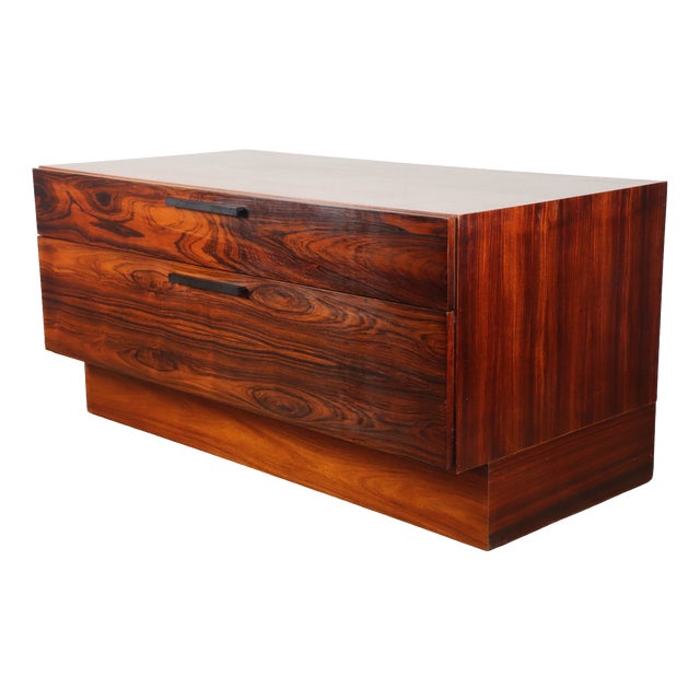 Scandinavian Low Sideboard in Rosewood attributed to Ib Kofod Larsen, Denmark, 1960s For Sale