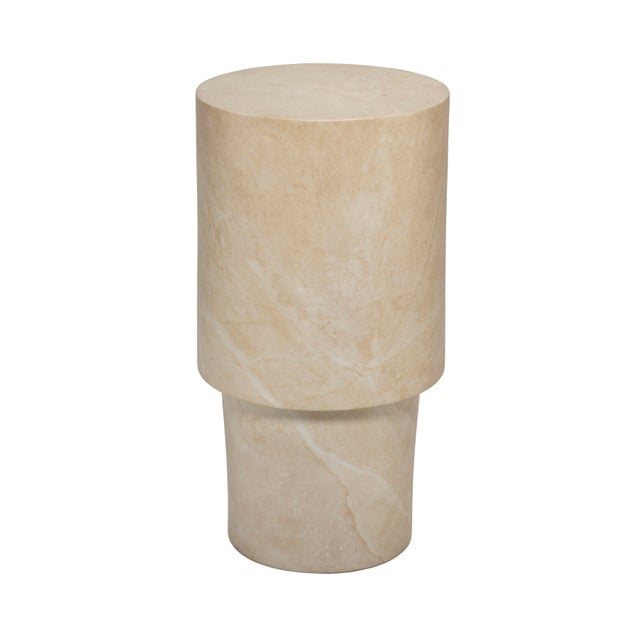 St. Germain Drink Table, Marbled Cream For Sale