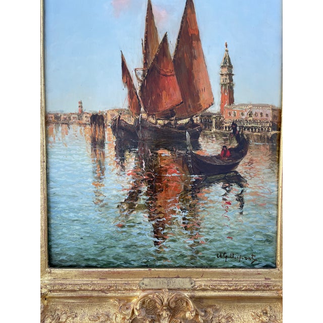 Italian Oil Painting 27” X 21” by Albert Ferdinand Duprat Framed For Sale In Phoenix - Image 6 of 16