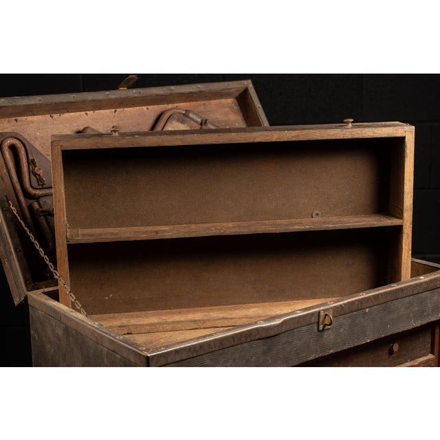 Early 20th Century Tool Chest With Tools For Sale - Image 12 of 13