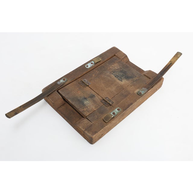 Wood 20th Century Rustic Wooden Photo Frame with Glass, France, 1920s For Sale - Image 7 of 11