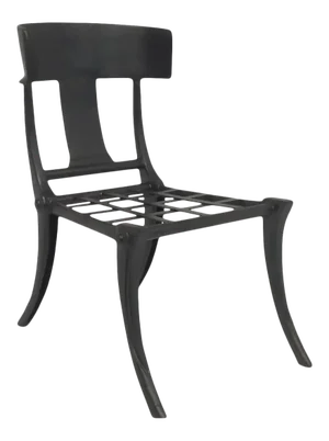 Modern Medellin Mid-Century Style Klismos Patio Dining Chair