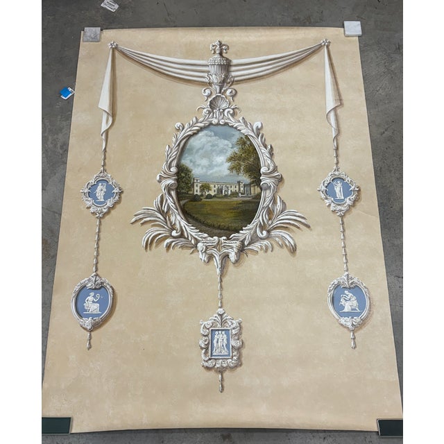 English 1980s Large Trompe l'Oeil of Syon House For Sale - Image 3 of 11