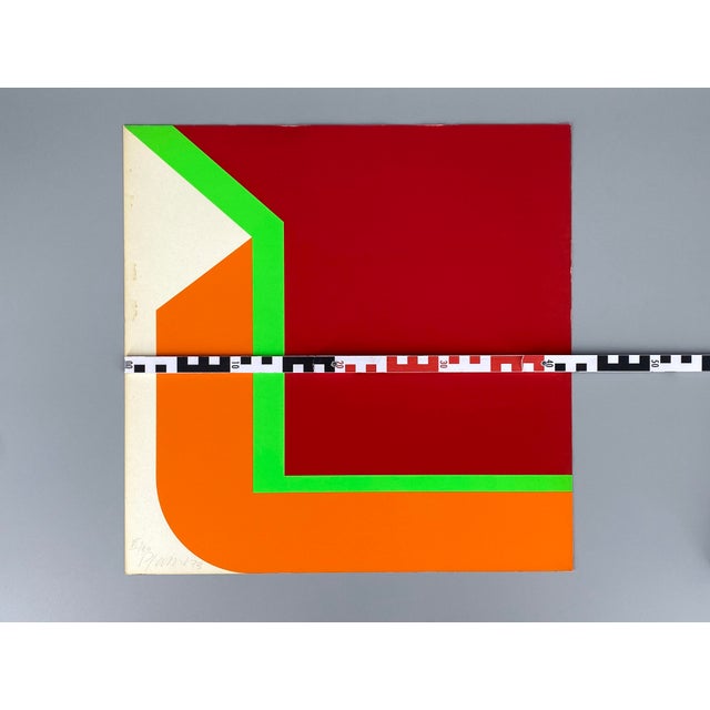 Georg Karl Pfahler, Three-Color, 1973, Screen Print on Light Cardboard For Sale - Image 11 of 12