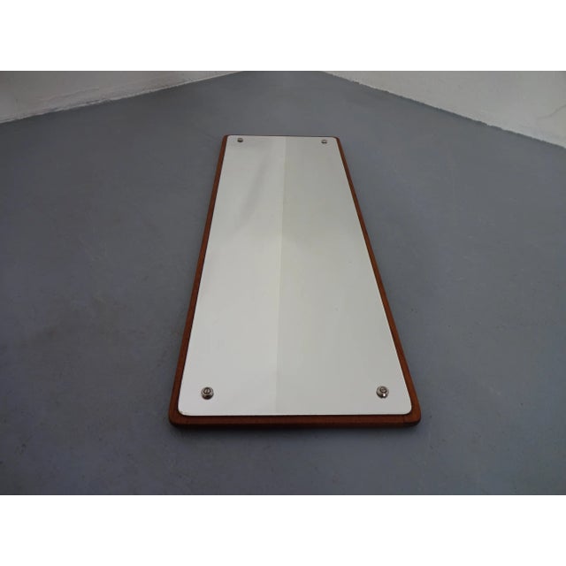 Mid-Century Modern Small Danish Teak Mirror from Jansen Spejle, 1960s For Sale - Image 3 of 16