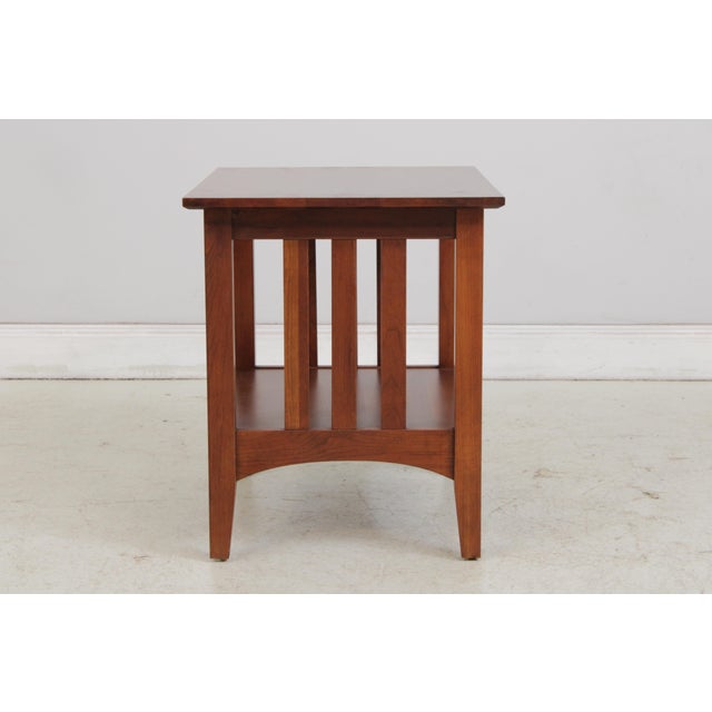 2000 - 2009 Ethan Allen Cherry Mission Style End Table For Sale - Image 5 of 15