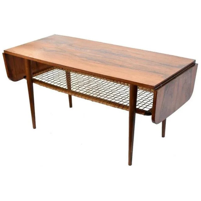 1960s Danish Rosewood Mid Century Modern Double Leaf Coffee Table For Sale In Seattle - Image 6 of 6