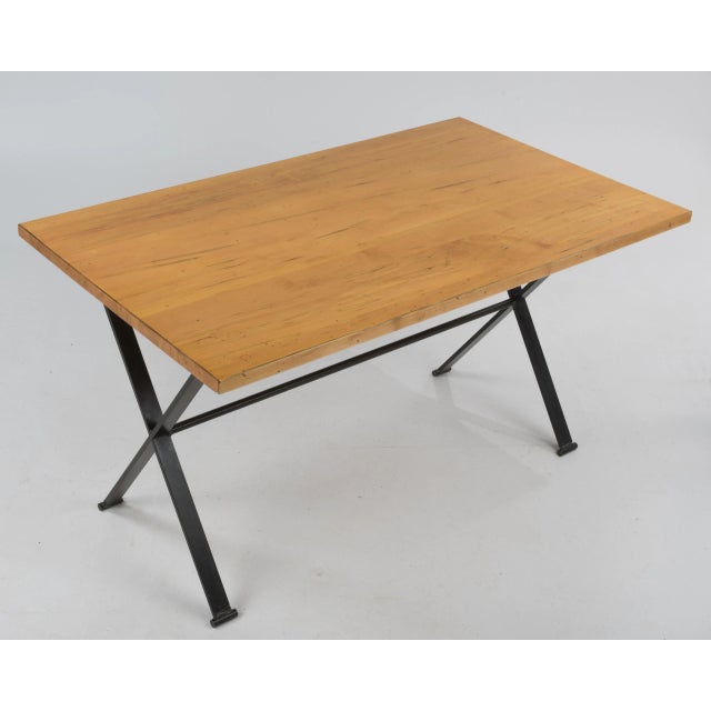 Mid Century Campaign Desk or Coffee Table Bronze Patina Convertible Mid Century For Sale - Image 9 of 13