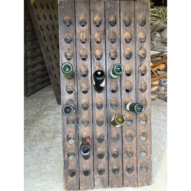 1950s French Country Riddling Rack Champagne & Wine Rack Stamped v.p 1949 For Sale - Image 12 of 12