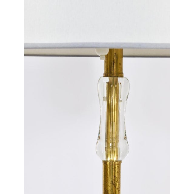 Vintage Brass Floor Lamp with Glass Handle from Bakalowits & Söhne, 1950s For Sale - Image 3 of 18