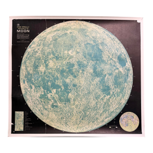 1958 Rand McNally Official Map of the Moon - Large Original Map