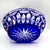 Vintage Crystal Basket Bowl in Cobalt Blue, 1960s For Sale - Image 12 of 13