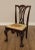 High Quality Antique 19th Century Carved Solid Mahogany Side Chair, Needlepoint Seat