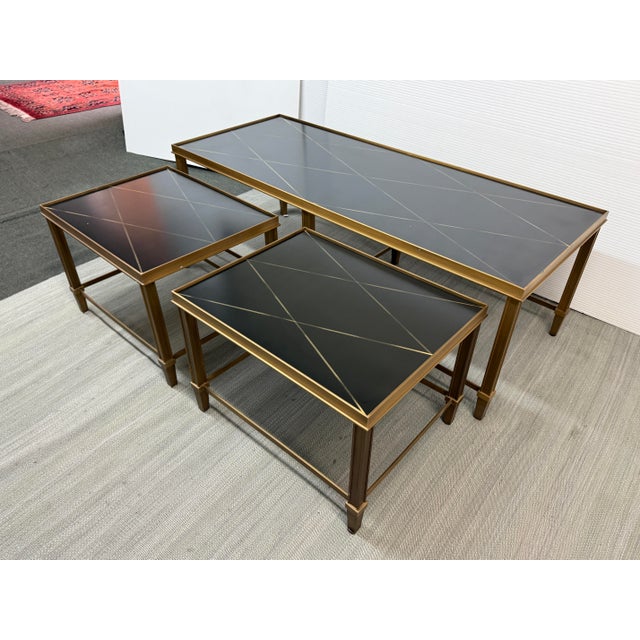 Italian Vintage Nesting Coffee Table Set, Set of Three For Sale - Image 10 of 12