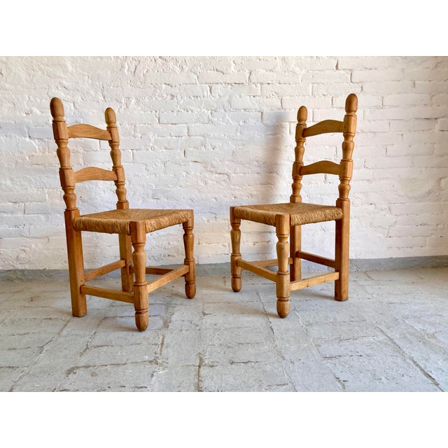 Natural Straw Chairs, Italy, 1970s, Set of 2 For Sale - Image 3 of 16