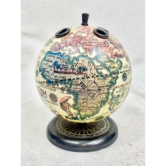 Vintage Old World Globe Pen and Pencil Holder For Sale - Image 11 of 11