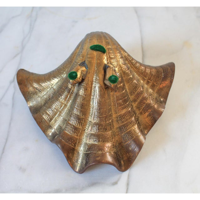 Vintage Footed Brass Shell Catchall or Soap Dish For Sale - Image 12 of 12