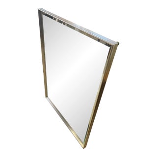 Vintage Aluminum Frame Beveled La Barge Mirror For Sale