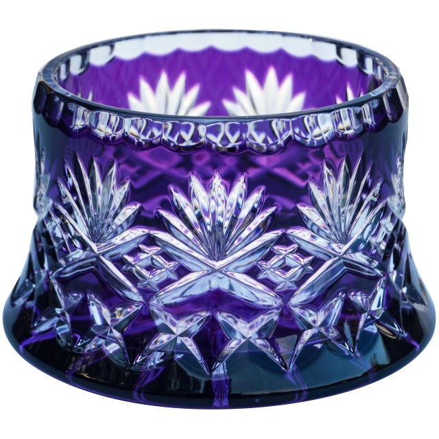 Amethyst Amethyst Purple Crystal-Cut Vase For Sale - Image 8 of 8