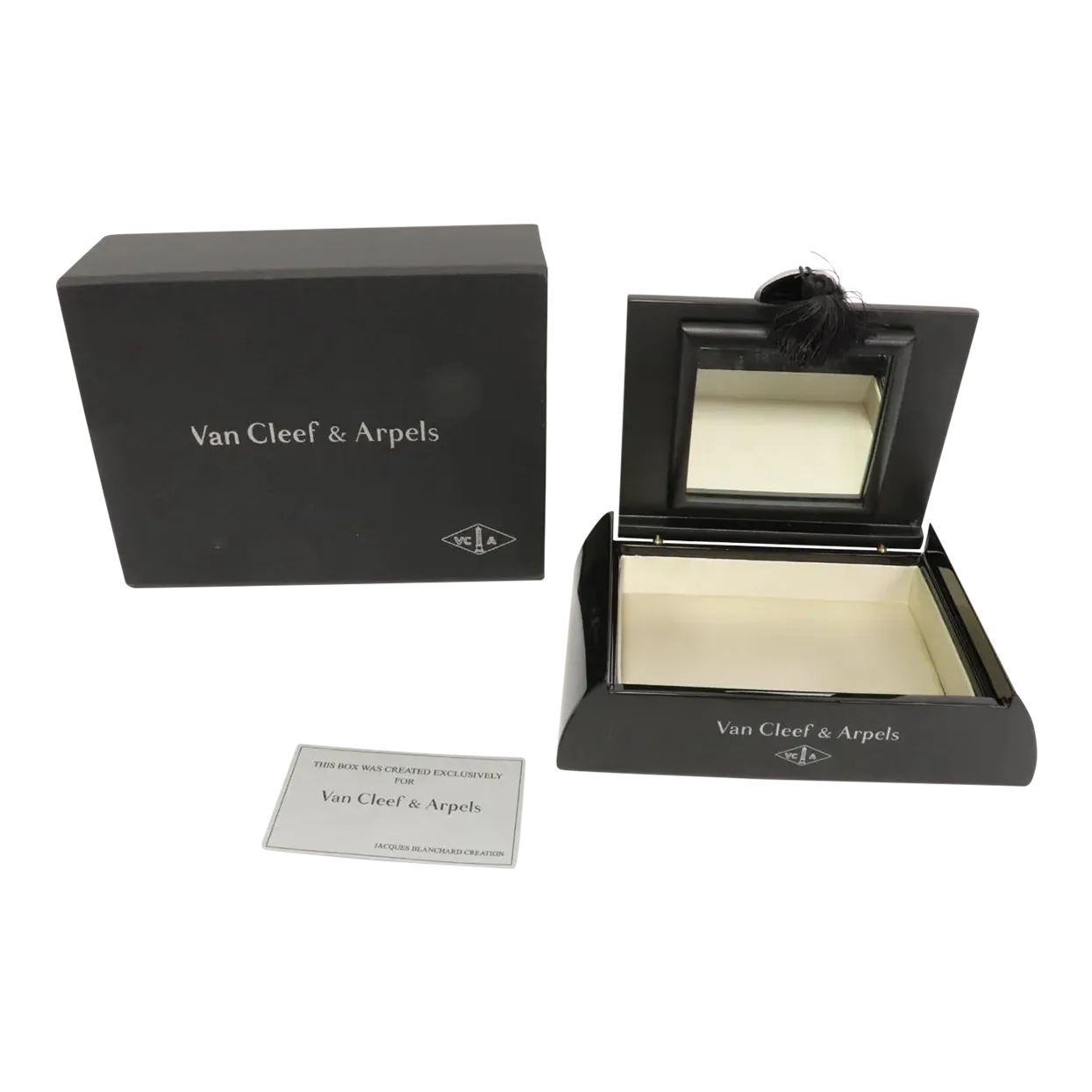 Black Lacquer Van Cleef & Arpels Jewelry Box | Chairish