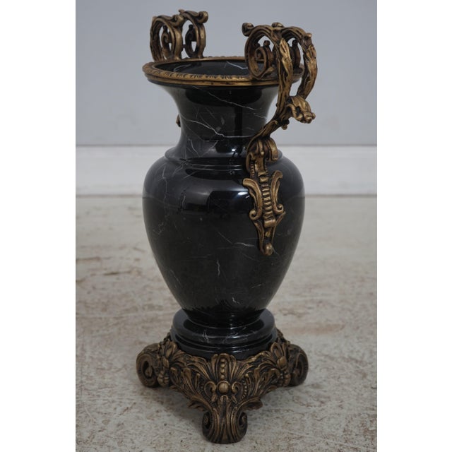 Maitland Smith Gracie Marble & Bronze Vase For Sale - Image 10 of 12