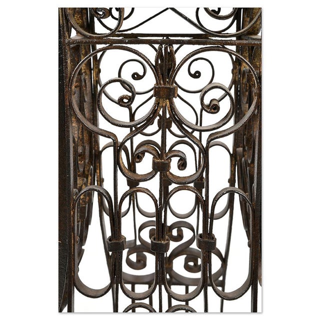 Vintage Wrought Iron Pedestal For Sale - Image 4 of 6