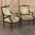 French Pair of 19th Century French Louis XVI Walnut Armchairs ~ Fauteuils For Sale - Image 3 of 17