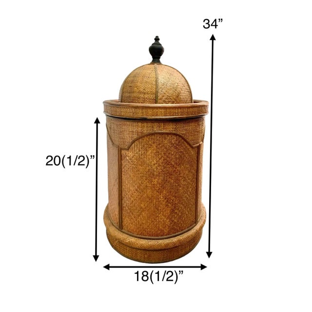 This large storage basket is a unique addition to your collection. The intricate woven pattern showcases the handmade...