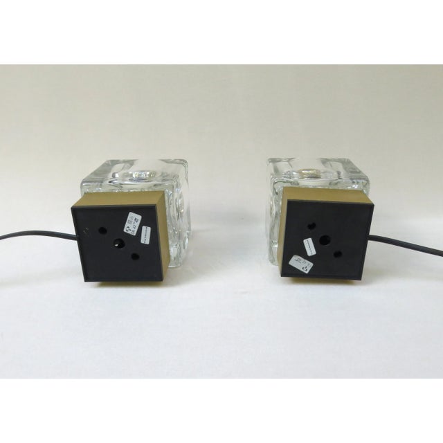 Small Vintage Gold-Colored Anodized Aluminum and Glass Table Lamps from Peill & Putzler, Set of 2 For Sale - Image 18 of 18