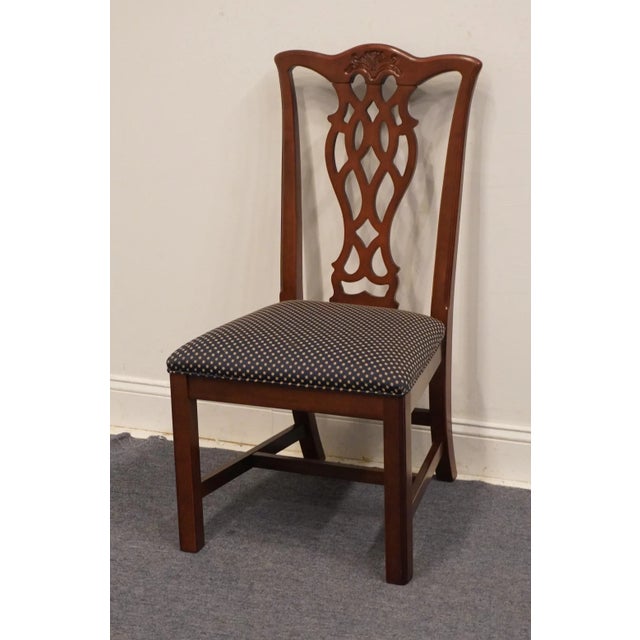 UNIVERSAL FURNITURE Solid Cherry Traditional Chippendale Style Dining Side Chair 39.75" High 21" Wide 23" Deep Seat: 19.5"...