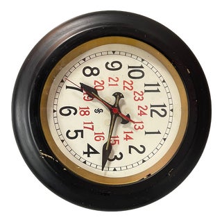 Bauhaus 24-Hour Wall Clock from Siemens Halske, Germany, 1930s For Sale