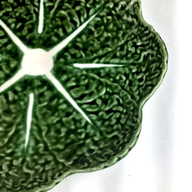 Vintage Ceramic Portugal Made Cabbage Plate by Olfaire For Sale In Portland, ME - Image 6 of 8