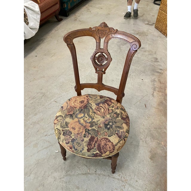 Very cute antique chair with tapestry. Things just aren't built as well as they once were. Please make sure to check out...