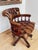 1990s Antique Style Chesterfield Swivel and Tilt Captain's Chair in Brown Buttoned Leather, 1990s For Sale - Image 5 of 18