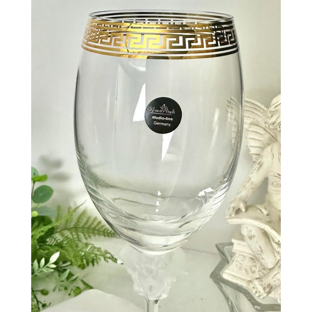 Rosenthal Versace Medusa d'Or Vintage White Wine Glass For Sale In Phoenix - Image 6 of 12