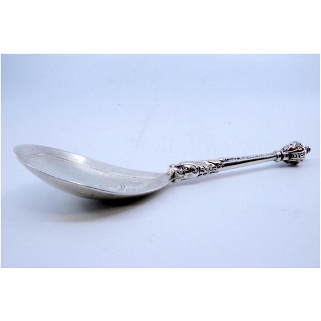 Silver Ice Cream Scoop with Embossed Handle, Engraved Shell and Dragon Head, in Very Good conditions. Designed from 2000...