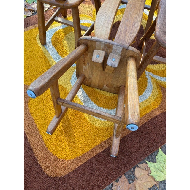 Brutalist Chair in Oak by De Puydt, 1960s For Sale - Image 10 of 14