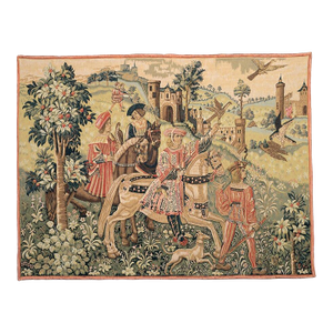 Depart De Chasse (Leaving for the Hunt) Loom Woven Tapestry - 130 X 173 Cm (4'3" X 5'8") - Requires Rod Size 4