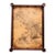 Vintage Rosewood Bamboo-Form Frame & Marble Landscape Tea Tray For Sale