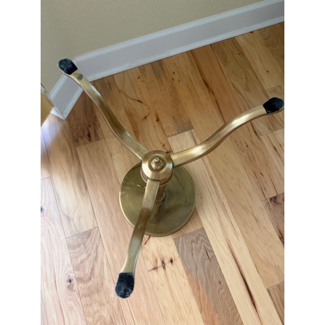 Brass Modern Style Telescopic Brass End Table For Sale - Image 8 of 10
