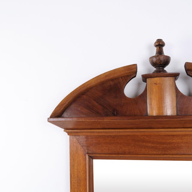 Antique Mahogany Wall Mirror, 1910 For Sale - Image 3 of 8