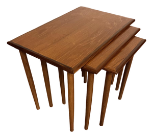 Danish Modern Teak Nesting Tables -Set of 3