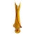 Mid 20th Century Empoli Art Glass Swung Vase Honey Amber, Cristalleria Fratelli Betti For Sale
